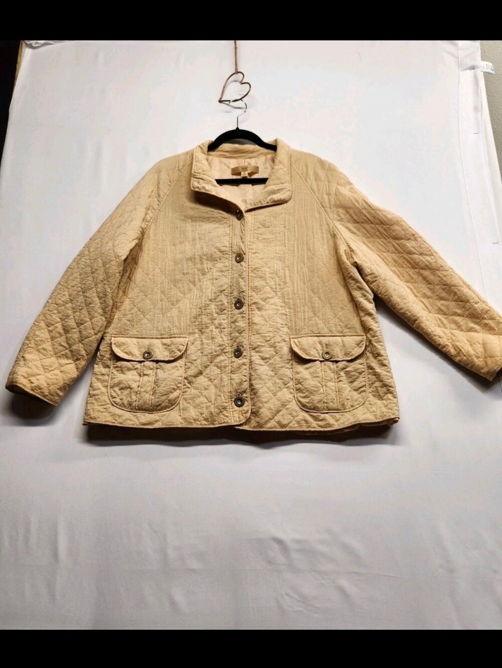 ⭐️Motto Quilted Diamond Pattern Jacket Tan Beige Plus Size 2X Y2K Retro Style